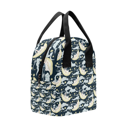 Rabbit Sleeping Pattern Print Design RB08 Insulated Lunch Bag