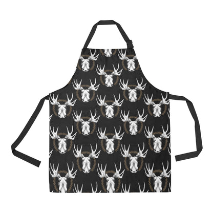 Moose Pattern Print Design 02 Apron with Pocket