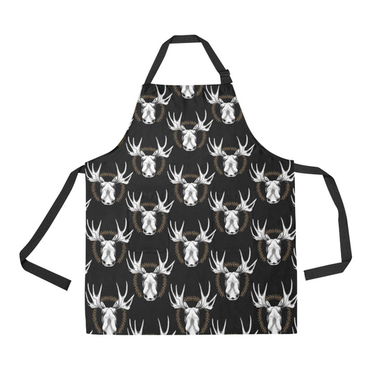 Moose Pattern Print Design 02 Apron with Pocket