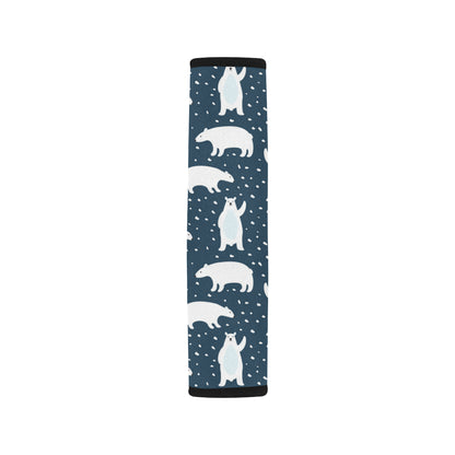 Polar Bear Pattern Print Design A02 Car Seat Belt Cover