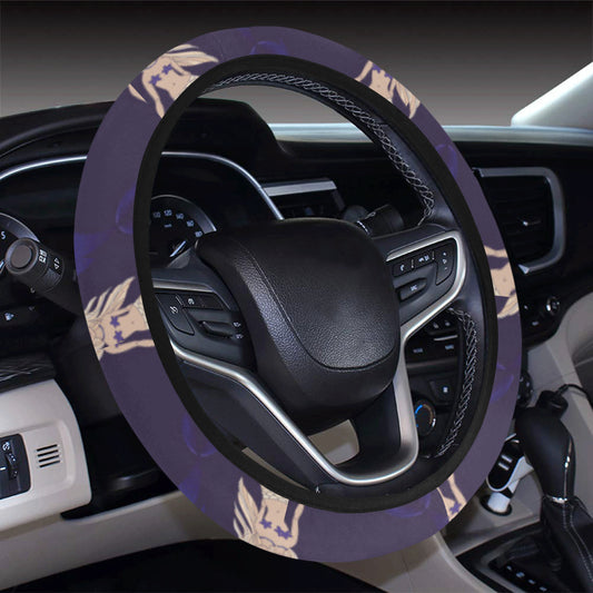 Mermaid Pattern Print Design 02 Steering Wheel Cover with Elastic Edge
