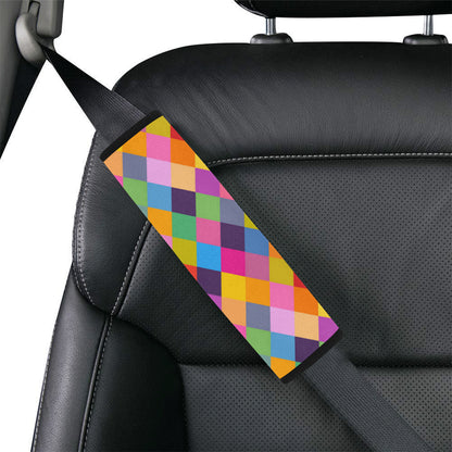 Harlequin Pattern Print Design 02 Car Seat Belt Cover