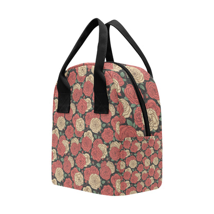 Camellia Pattern Print Design CM01 Insulated Lunch Bag