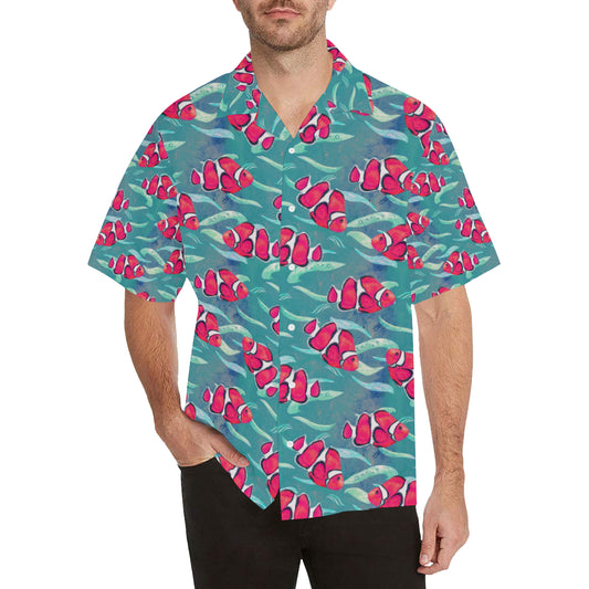 Clownfish Pattern Print Design 02 Men's Hawaiian Shirt