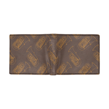 Tuba Pattern Print Design 02 Men's ID Card Wallet
