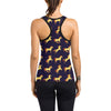 Gold Horse Pattern Women's Racerback Tank Top