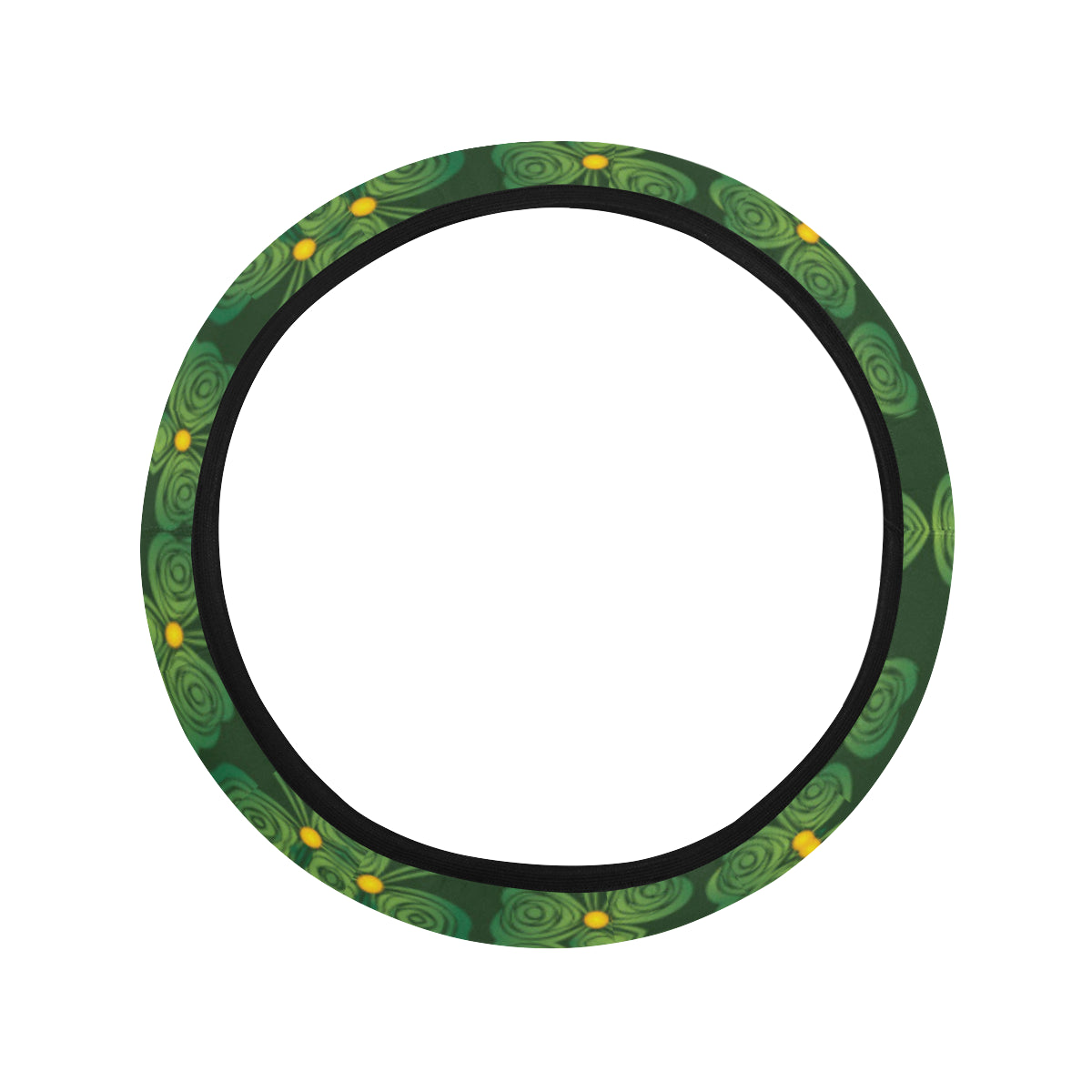 Shamrock Pattern Steering Wheel Cover with Elastic Edge - JorJune