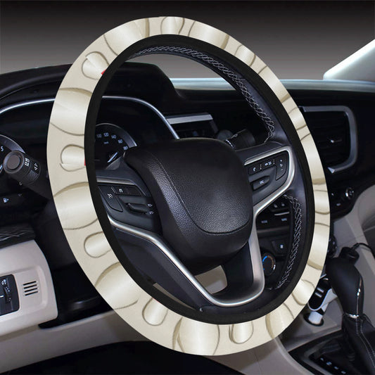 Bowling Pin Pattern Print Design 01 Steering Wheel Cover with Elastic Edge