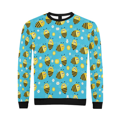 Bee Pattern Print Design BEE06 Men Long Sleeve Sweatshirt