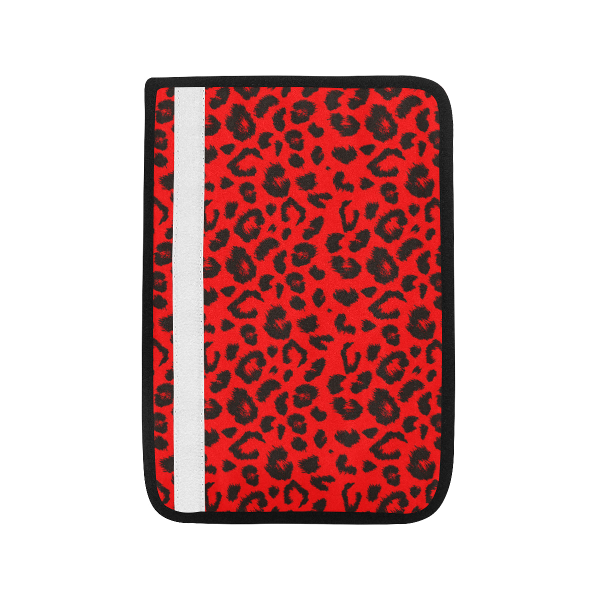 Leopard Red Skin Print Car Seat Belt Cover