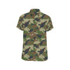 Army Camouflage Pattern Print Design 01 Men's Short Sleeve Button Up Shirt