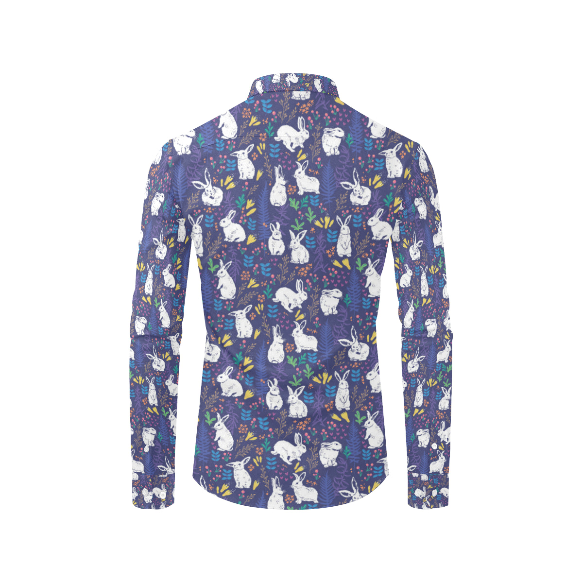 Bunny Pattern Print Design 01 Men's Long Sleeve Shirt