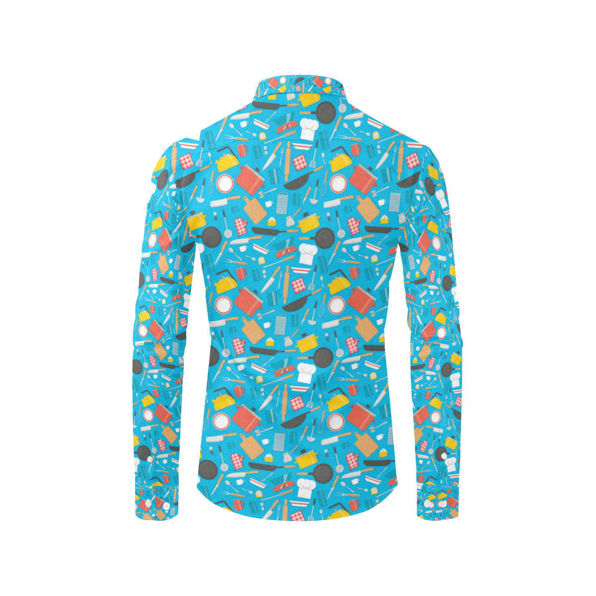 Cooking Kitchen Tools Pattern Print Design 03 Men's Long Sleeve Shirt