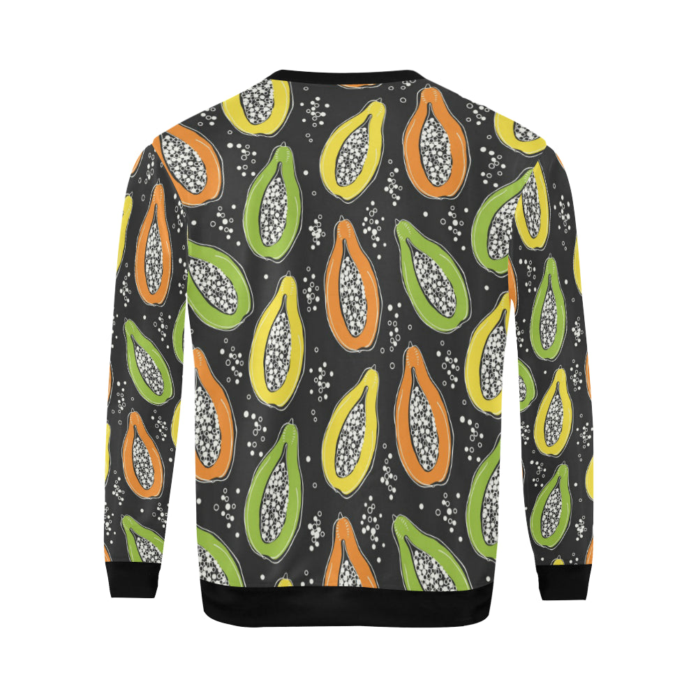 Papaya Pattern Print Design PP05 Men Long Sleeve Sweatshirt
