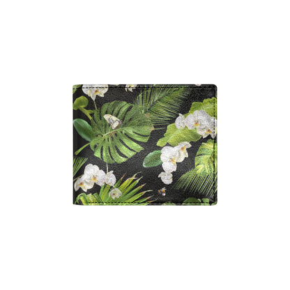 Tropical Flower Pattern Print Design TF026 Men's ID Card Wallet