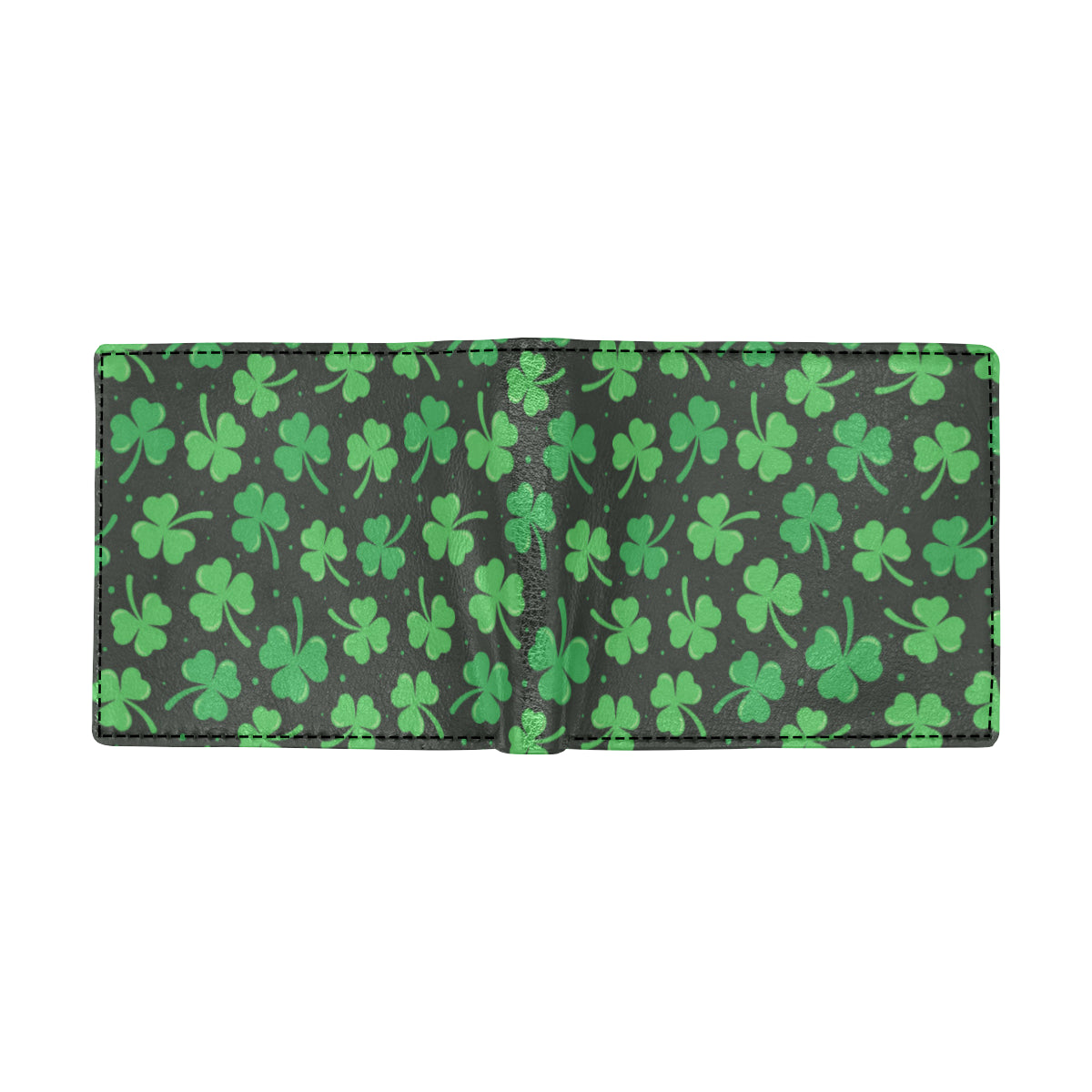 Clover  Pattern Print Design 04 Men's ID Card Wallet