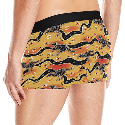 Kangaroos Aboriginal  Pattern Print Design 06 Men's Boxer Briefs
