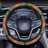 Ethnic Geometric Print Pattern Steering Wheel Cover with Elastic Edge