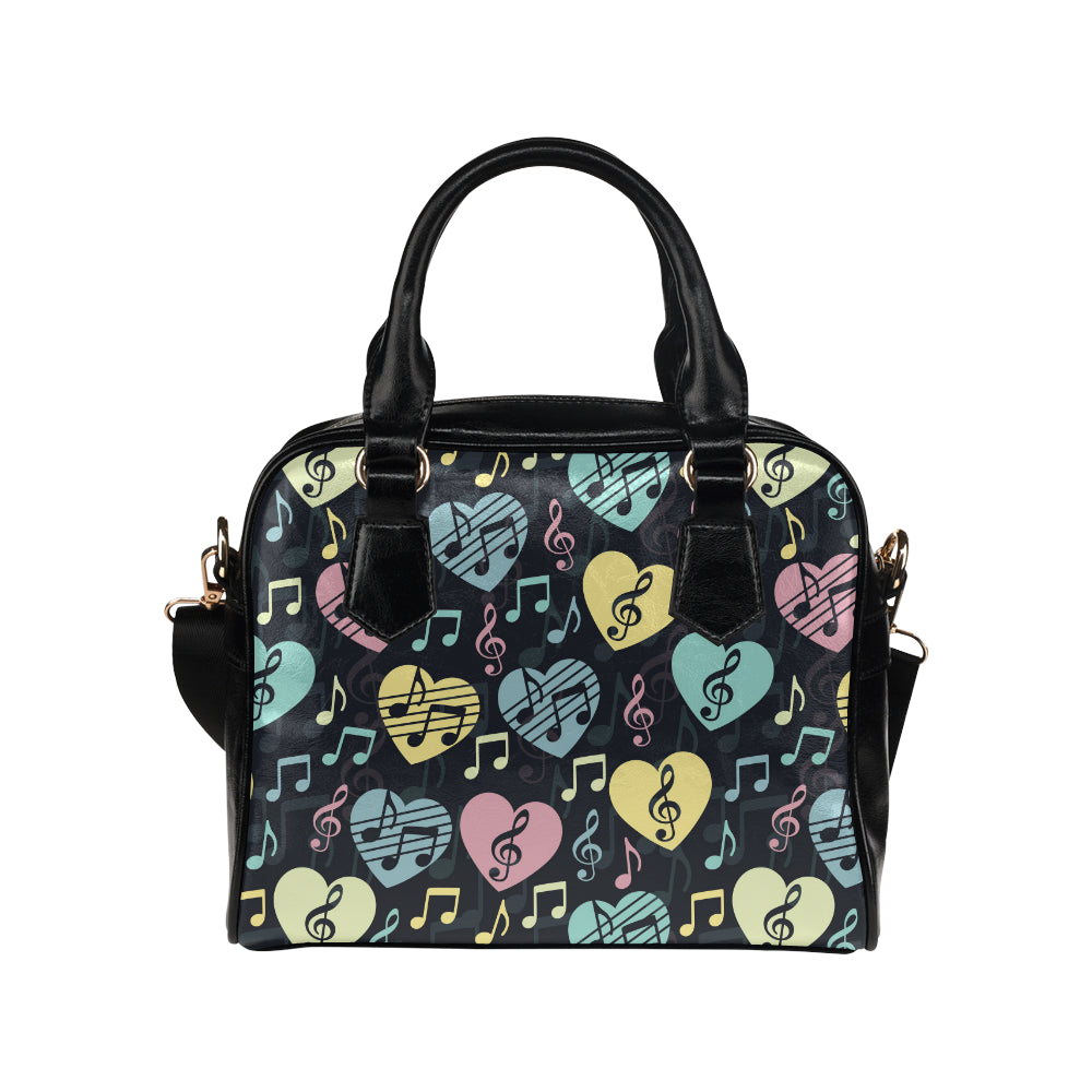 Music note Pattern Print Design A03 Shoulder Handbag