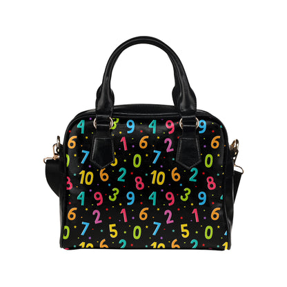 Number Pattern Print Design A04 Shoulder Handbag
