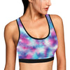 Tie Dye Blue Pink Sports Bra