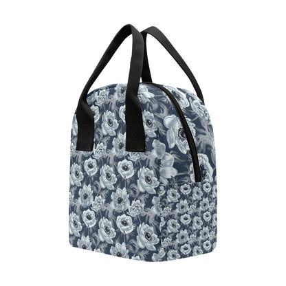 Anemone Pattern Print Design AM09 Insulated Lunch Bag