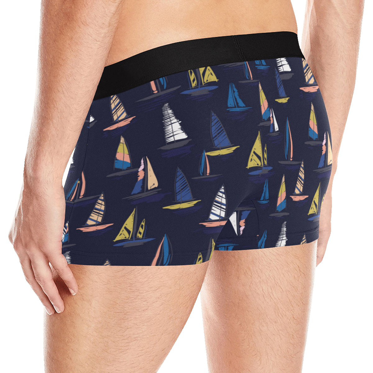 Sailing Ships Pattern Print Design A03 Men's Boxer Briefs