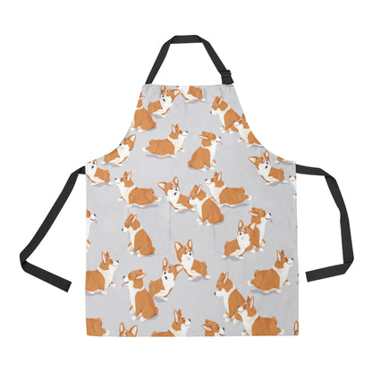 Pembroke Welsh Corgis Pattern Print Design A04 Apron with Pocket