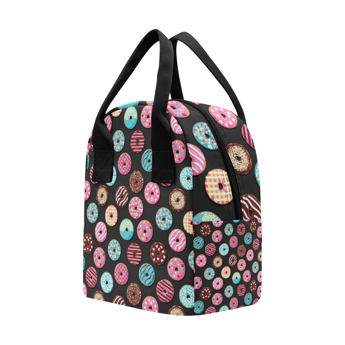 Donut Pattern Print Design DN02 Insulated Lunch Bag
