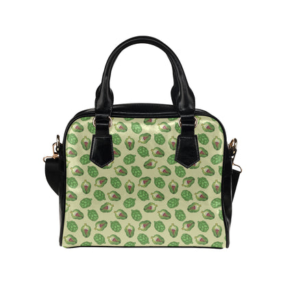 Artichoke Pattern Print Design 03 Shoulder Handbag