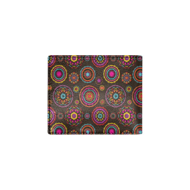 Bohemian Pattern Print Design 01 Men's ID Card Wallet