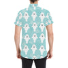 Sea Lion Baby Pattern Print Design 01 Men's Short Sleeve Button Up Shirt