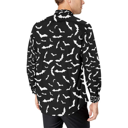 Bat Pattern Print Design 05 Men's Long Sleeve Shirt