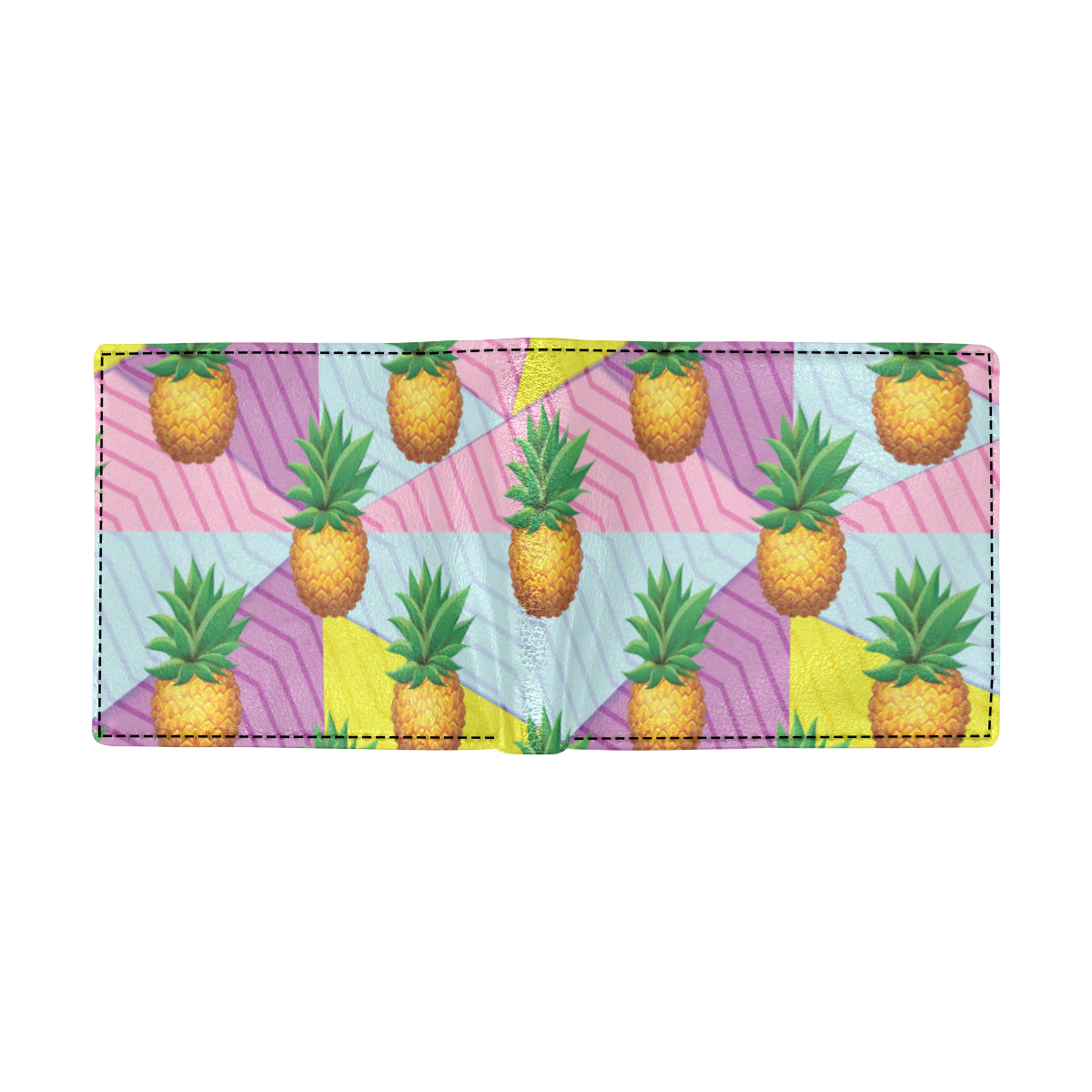 Pineapple Pattern Print Design PP05 Men's ID Card Wallet