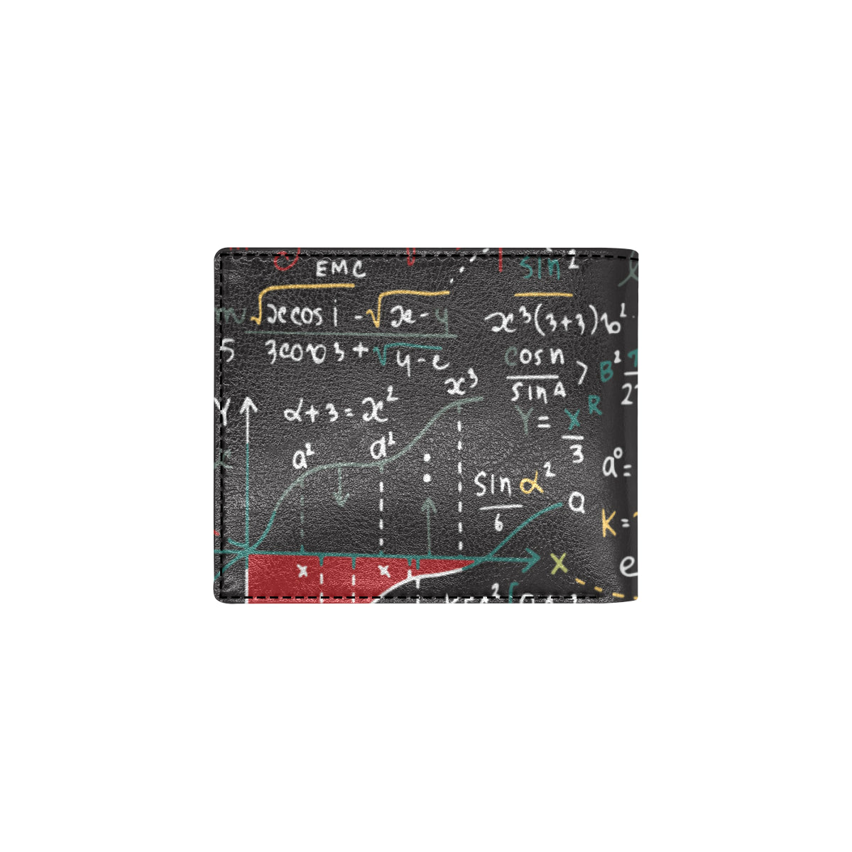 Math Pattern Print Design 04 Men's ID Card Wallet
