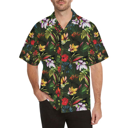 Magnolia Pattern Print Design 02 Men's Hawaiian Shirt