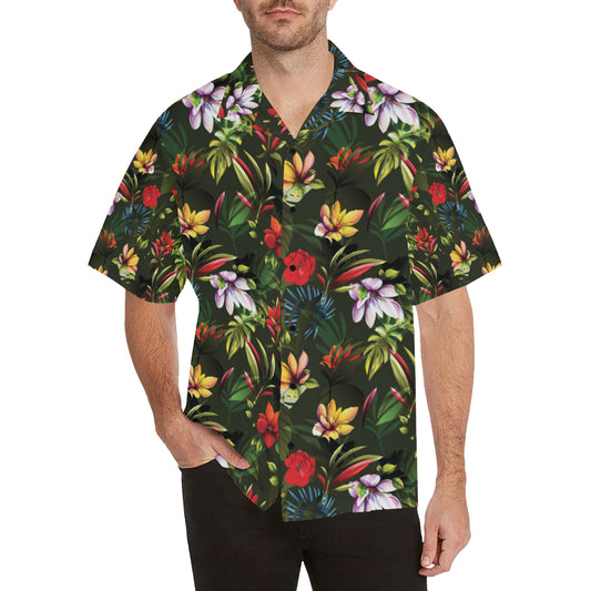 Magnolia Pattern Print Design 02 Men's Hawaiian Shirt