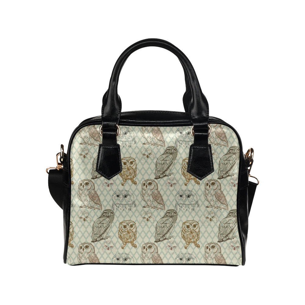 Owl Pattern Print Design A03 Shoulder Handbag