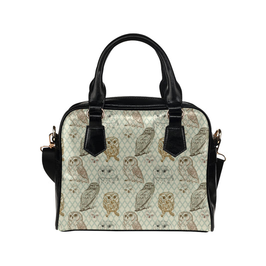 Owl Pattern Print Design A03 Shoulder Handbag