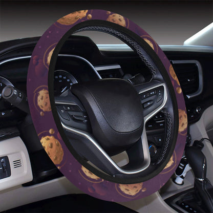 Cookie Pattern Print Design 03 Steering Wheel Cover with Elastic Edge
