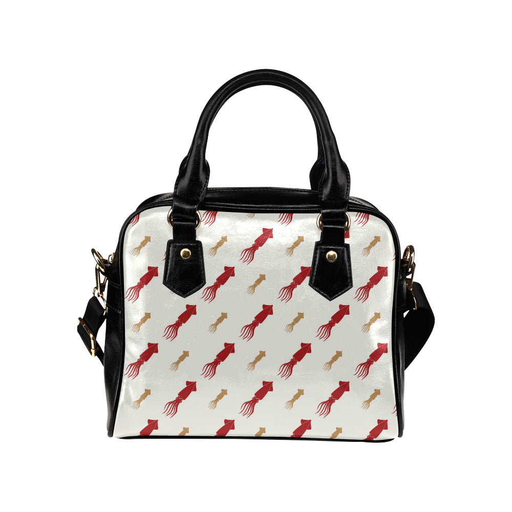 Giant Squid Pattern Print Design 01 Shoulder Handbag