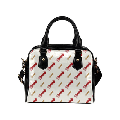 Giant Squid Pattern Print Design 01 Shoulder Handbag