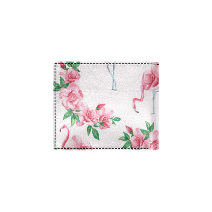 Flamingo Rose Pattern Men's ID Card Wallet