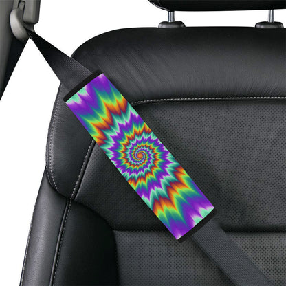 Optical illusion Pulsing fiery spirals Car Seat Belt Cover