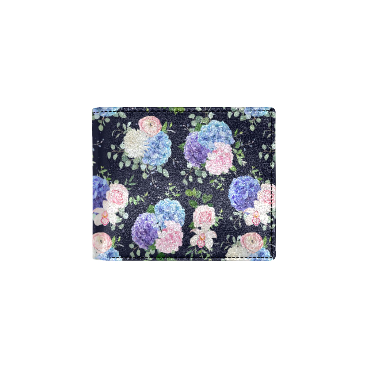 Hydrangea Pattern Print Design HD01 Men's ID Card Wallet