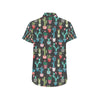 Cactus Pattern Print Design 02 Men's Short Sleeve Button Up Shirt