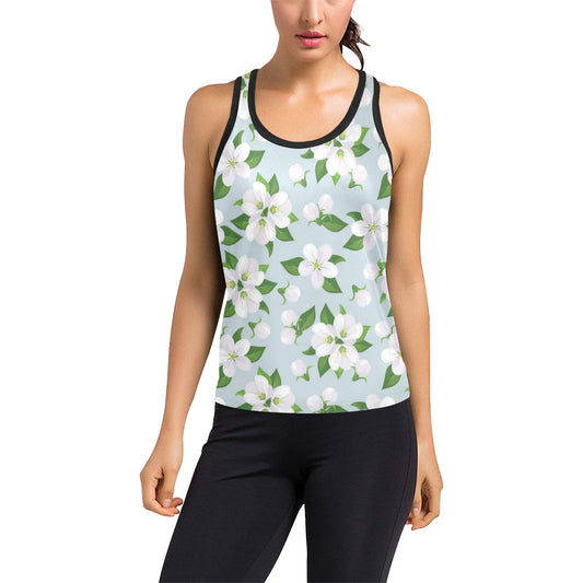Apple blossom Pattern Print Design AB04 Women's Racerback Tank Top