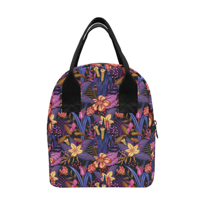 Lily Pattern Print Design LY016 Insulated Lunch Bag