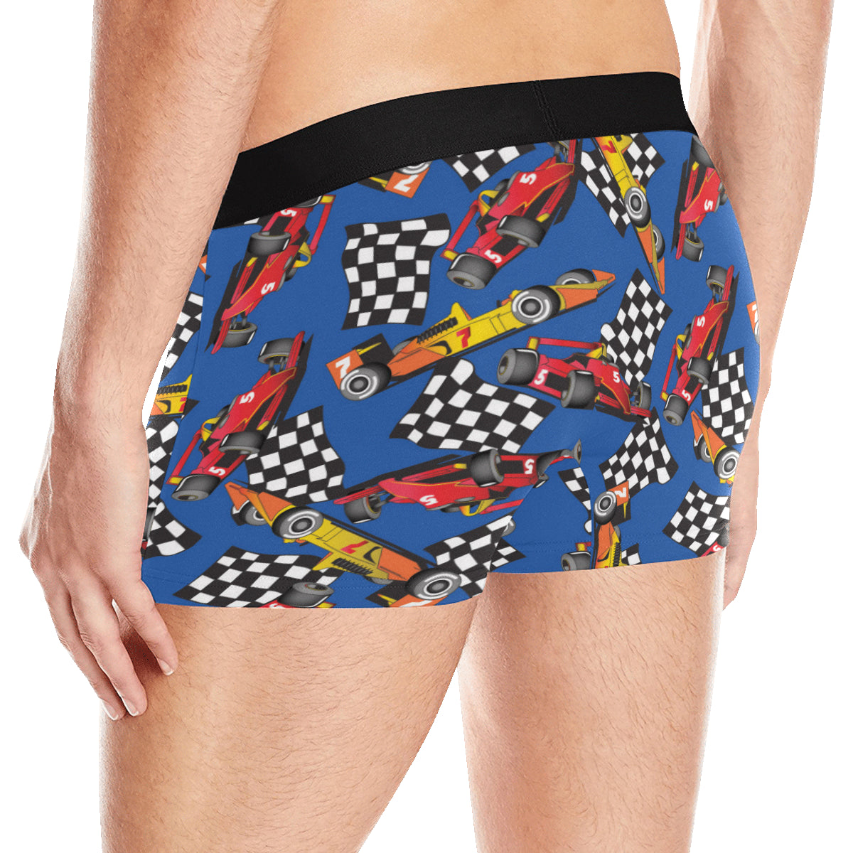 Racing Pattern Print Design A01 Men's Boxer Briefs