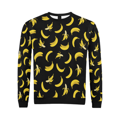 Banana Pattern Print Design BA05 Men Long Sleeve Sweatshirt